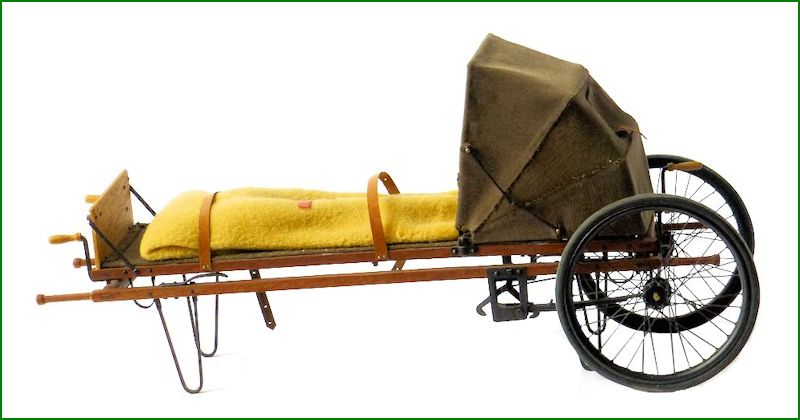 Fietsbrancard Rode Kruis Lage stand